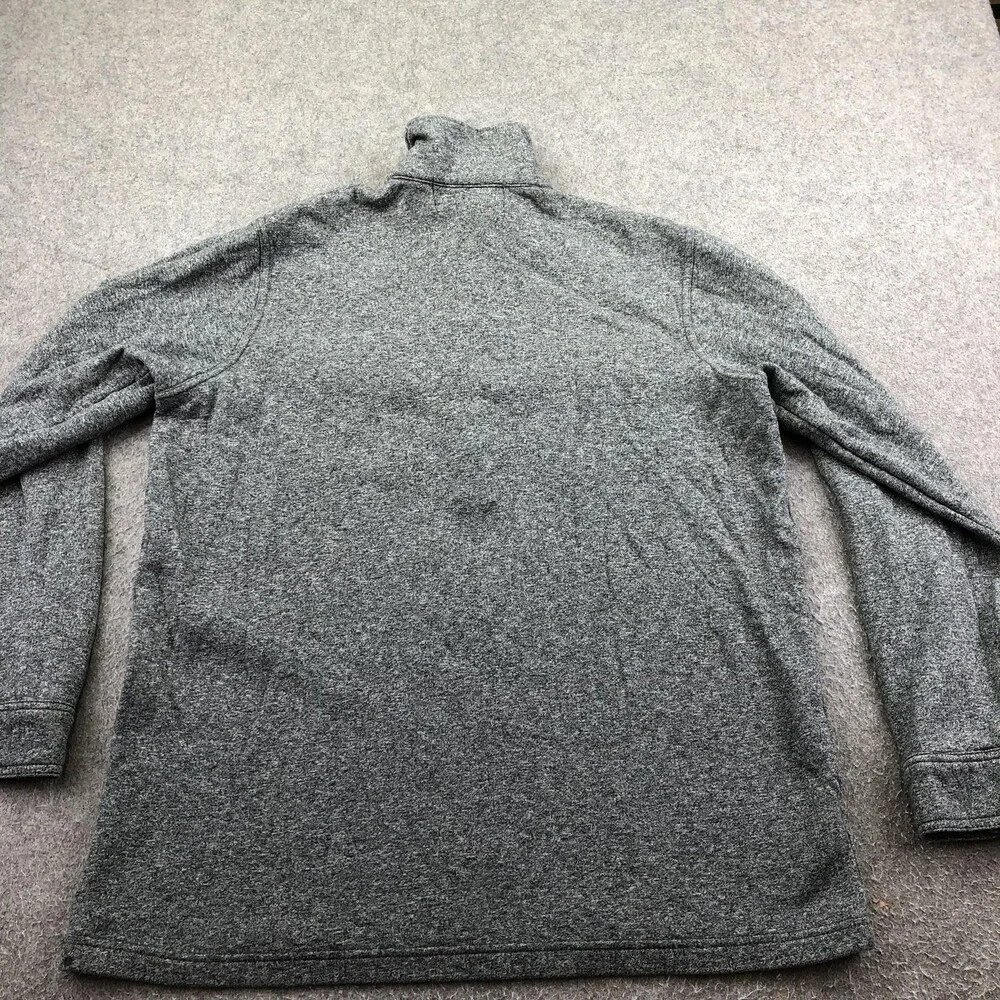 Eddie Bauer Sweater Mens Large Gray Henley Collar Thermal Knit Pullover Pockets - Picture 6 of 9